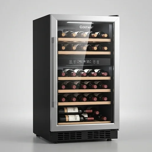 Costway 28-Bottle Dual Zone Wine Cooler